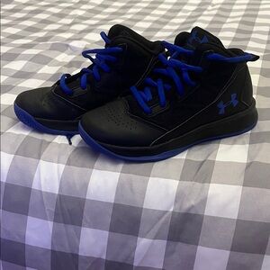 Under Armour Kids' Black Sneakers with Blue Highlights